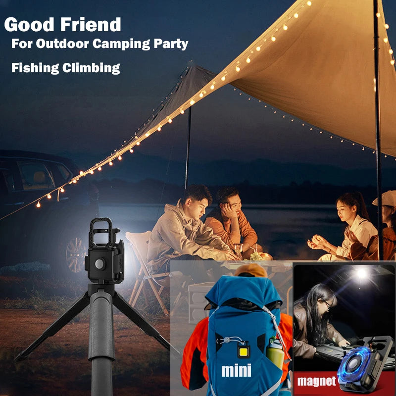 Lanterna Portátil Multifuncional USB - Mini LED para Campismo, Pesca e Trabalho