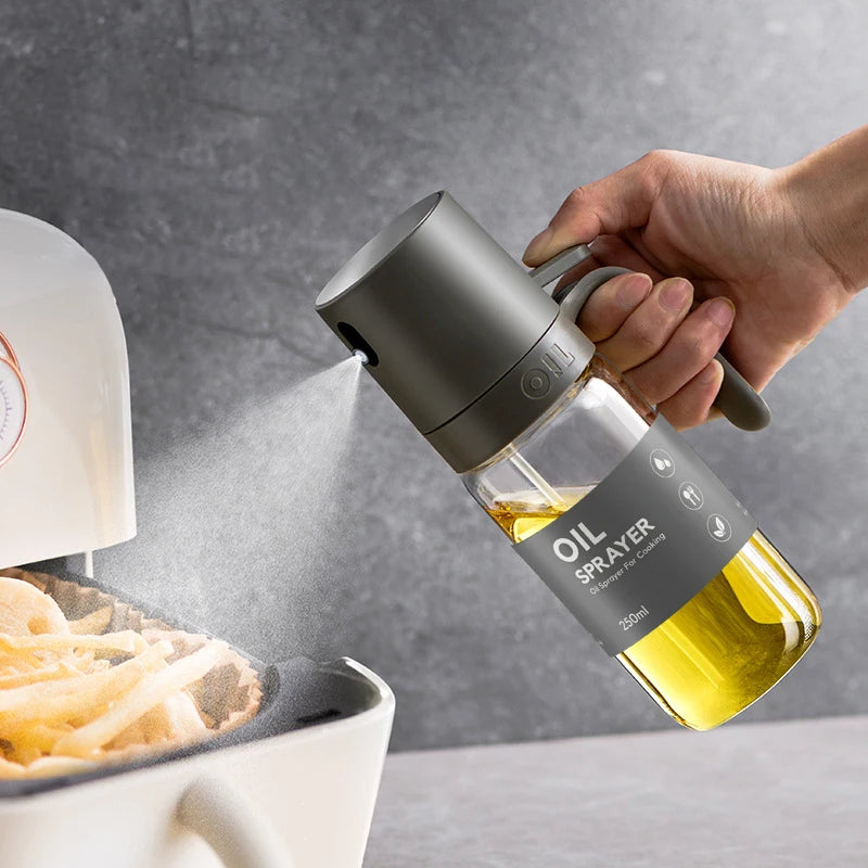 Frasco de spray de óleo 250ml, vidro com alto