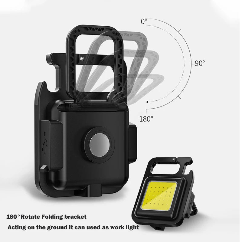 Lanterna Portátil Multifuncional USB - Mini LED para Campismo, Pesca e Trabalho