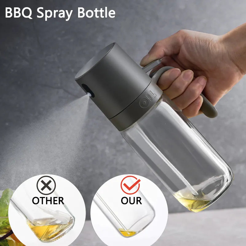 Frasco de spray de óleo 250ml, vidro com alto