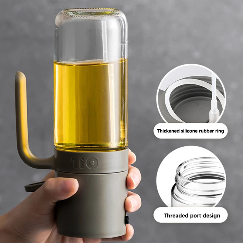 Frasco de spray de óleo 250ml, vidro com alto