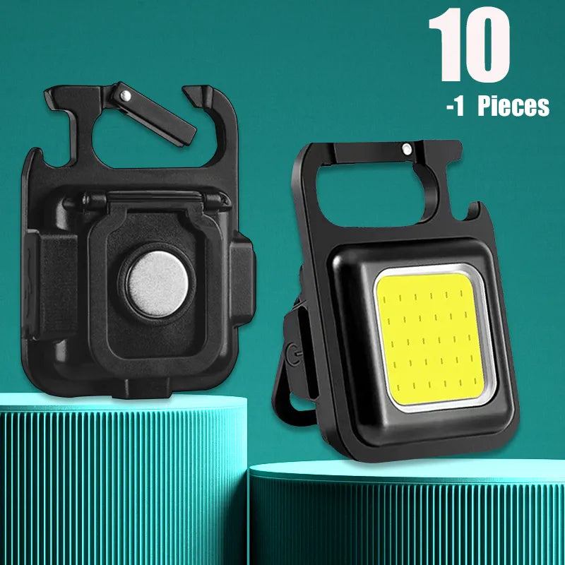 Lanterna Portátil Multifuncional USB - Mini LED para Campismo, Pesca e Trabalho